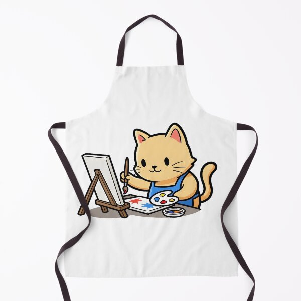 Item preview, Cat Artist | Cute Cartoon Painter Cat with Palette and Creative Vibes designed and sold by HighrockDesigns.