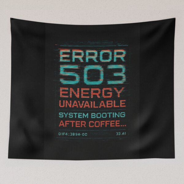Item preview, Error 503: Energy Unavailable Poster designed and sold by MarinaBlackArt.
