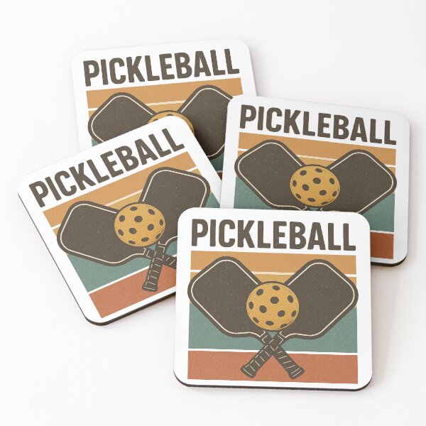 Item preview, Retro Pickleball T-Shirt – Vintage Stripes with Paddles & Ball Design designed and sold by j7boy.
