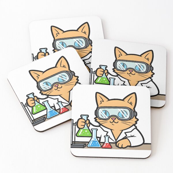 Item preview, Cat Scientist | Cute Cartoon Science Cat for STEM Lovers and Nerdy Gifts designed and sold by HighrockDesigns.