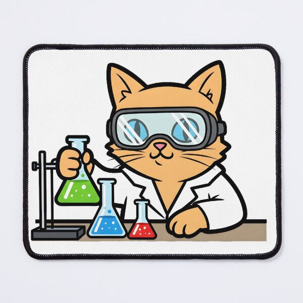 Item preview, Cat Scientist | Cute Cartoon Science Cat for STEM Lovers and Nerdy Gifts designed and sold by HighrockDesigns.