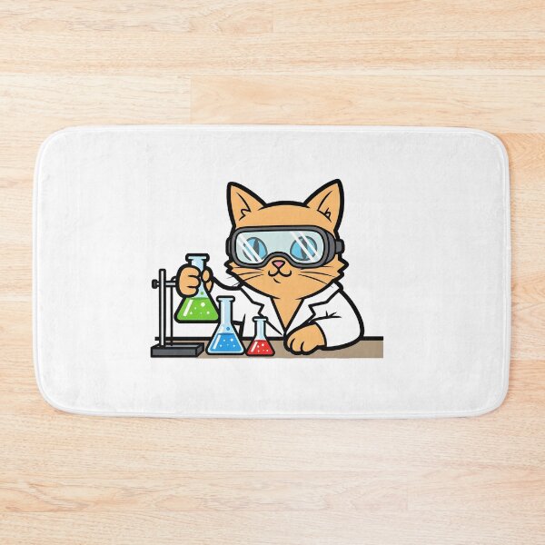 Item preview, Cat Scientist | Cute Cartoon Science Cat for STEM Lovers and Nerdy Gifts designed and sold by HighrockDesigns.