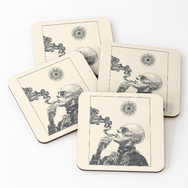 Item preview, Hunter S. Thompson Surreal Smoking – Psychedelic Sun Art designed and sold by Mystikos Art.