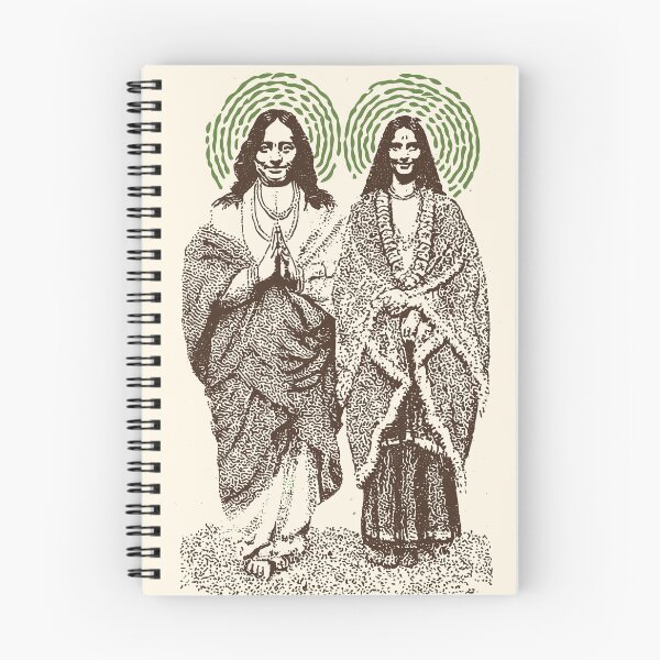 Item preview, Yogananda & Anandamayi Ma – Spiritual Saints Line Art designed and sold by Mystikos Art.