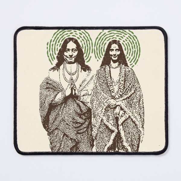 Item preview, Yogananda & Anandamayi Ma – Spiritual Saints Line Art designed and sold by Mystikos Art.