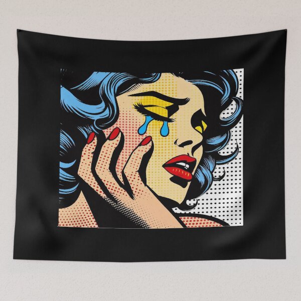Item preview, Pop Art Comic Girl – Retro Emotional Woman Illustration, Girlie Pop Slay designed and sold by  Ojo de Lilith.
