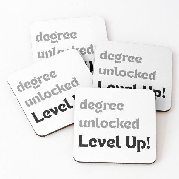 Item preview, Degree unlocked: Level up! – Funny Graduation Gamer Quote designed and sold by MakeMyDaze.