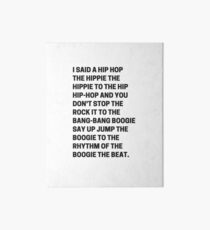 Rappers Delight Sugarhill Gang Lyrics Art Board