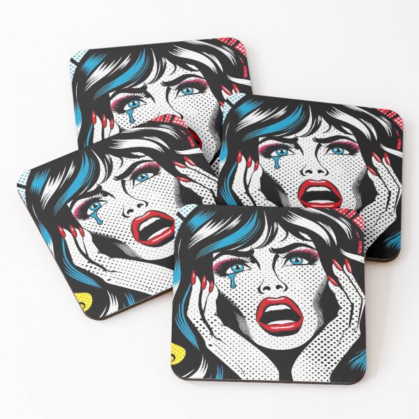 Item preview, Pop Art Comic Girl – Retro Style Emotional Woman Illustration Girlie Pop Slay designed and sold by Ojo de Lilith.