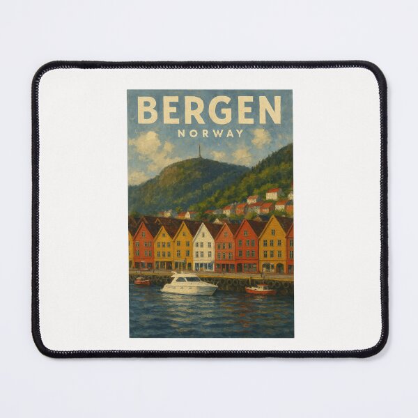 Item preview, Bergen Norway Bryggen Waterfront designed and sold by Places On Earth.