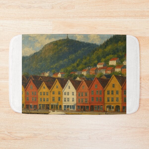 Item preview, Bergen Norway Bryggen Waterfront designed and sold by Places On Earth.