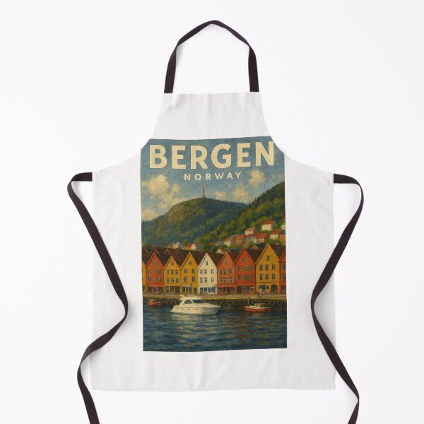 Item preview, Bergen Norway Bryggen Waterfront designed and sold by Places On Earth.