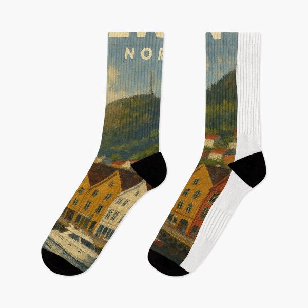 Item preview, Bergen Norway Bryggen Waterfront designed and sold by Places On Earth.