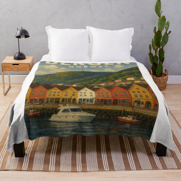 Item preview, Bergen Norway Bryggen Waterfront designed and sold by Places On Earth.