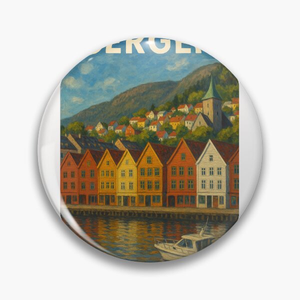 Artikelvorschau, Hafenszene in Bergen, Norwegen entworfen und verkauft von Places On Earth.