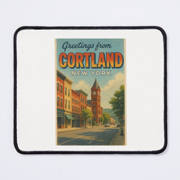 Aperçu de l'œuvre Vue du centre-ville de Cortland, New York créée et vendue par Places On Earth.