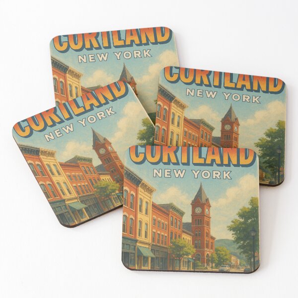 Item preview, Cortland New York Downtown View designed and sold by Places On Earth.
