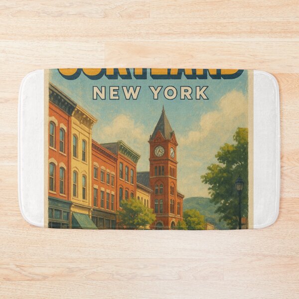 Item preview, Cortland New York Downtown View designed and sold by Places On Earth.