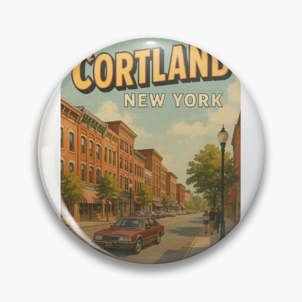 Item preview, Cortland New York Streetscape designed and sold by Places On Earth.