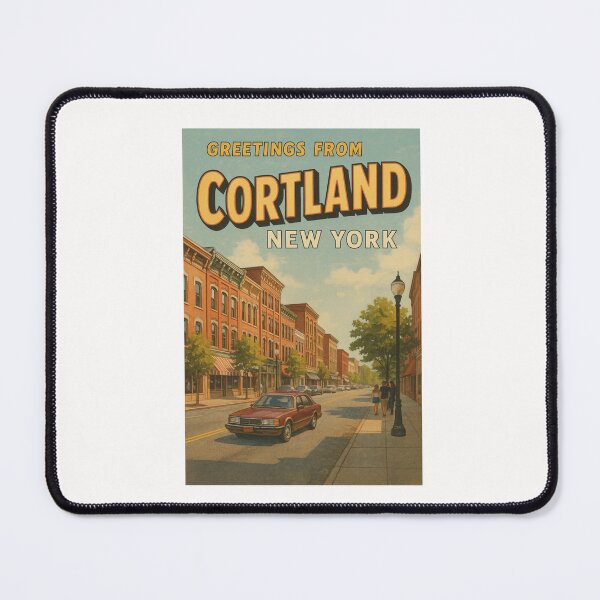 Item preview, Cortland New York Streetscape designed and sold by Places On Earth.