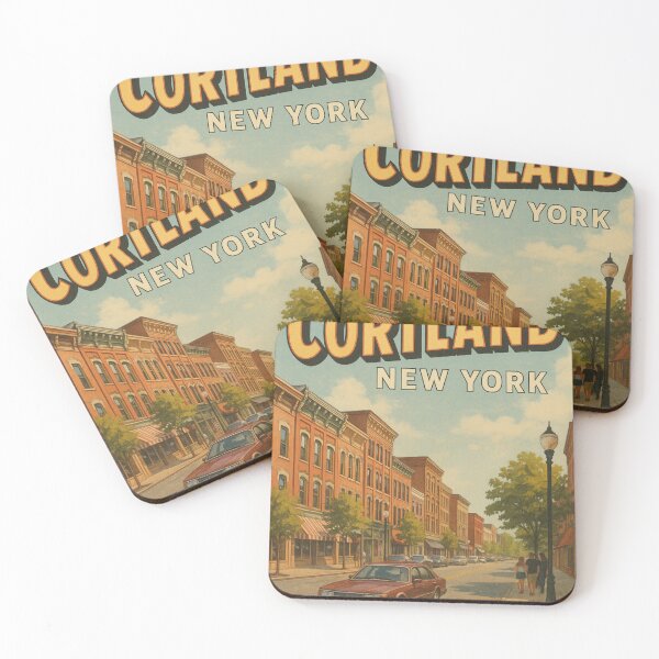 Item preview, Cortland New York Streetscape designed and sold by Places On Earth.
