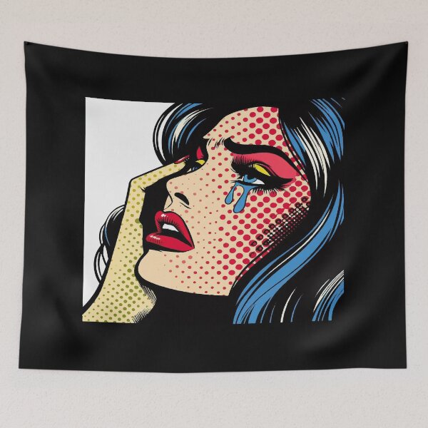 Item preview, Pop Art Comic Girl – Retro Style Emotional Woman Illustration Girlie Pop Slay designed and sold by  Ojo de Lilith.