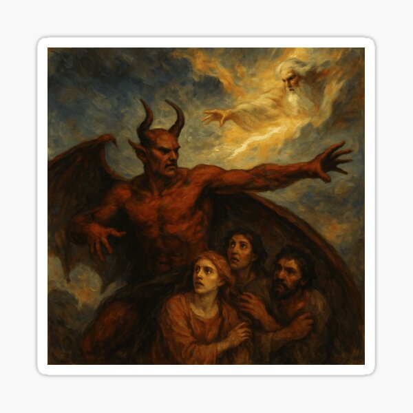Artikel-Vorschau von Satan der Retter – Kontroverse Dark Fantasy-Kunst, designt und verkauft von BlanquitaArt.