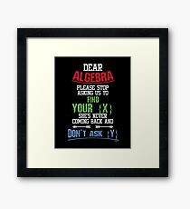 Algebra Framed Print