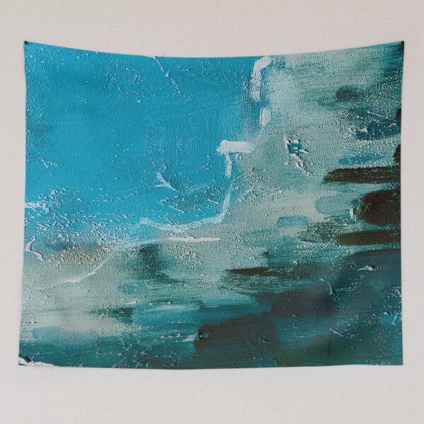 Item preview, Pastel Blue And Sea Foam Green Abstract Ocean  designed and sold by DEC02.
