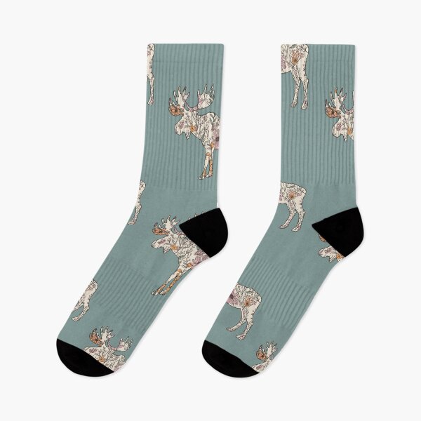 Item preview, Wildflower moose Boho Floral designed and sold by StellaGraceTees.