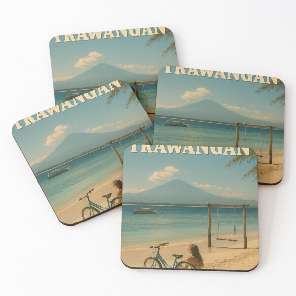 Item preview, Gili Trawangan Coastal View with Mount Agung designed and sold by Places On Earth.