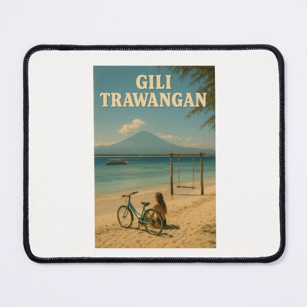 Item preview, Gili Trawangan Coastal View with Mount Agung designed and sold by Places On Earth.
