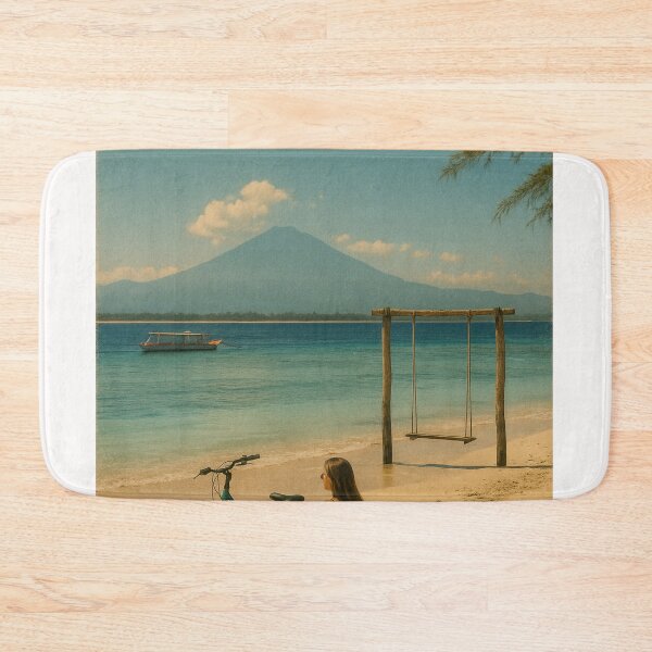 Item preview, Gili Trawangan Coastal View with Mount Agung designed and sold by Places On Earth.
