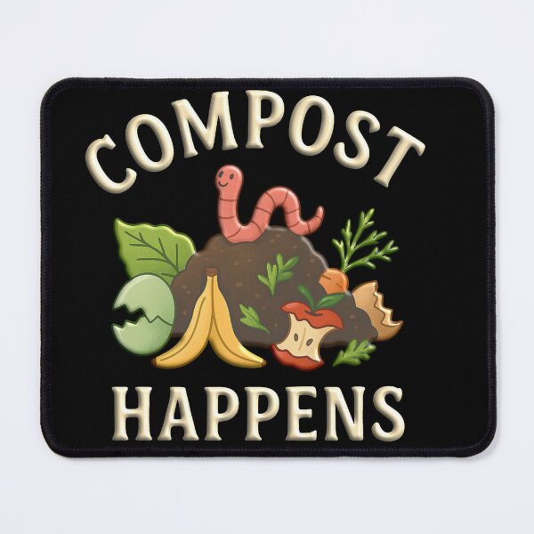 Item preview, Compost Happens – Funny Gardening & Eco Design designed and sold by delohill.