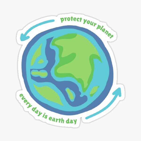 Item preview, Autoaufkleber Erde Aufkleber, schütze deinen Planeten, jeder Tag ist Tag der Erde designed and sold by katesquill.