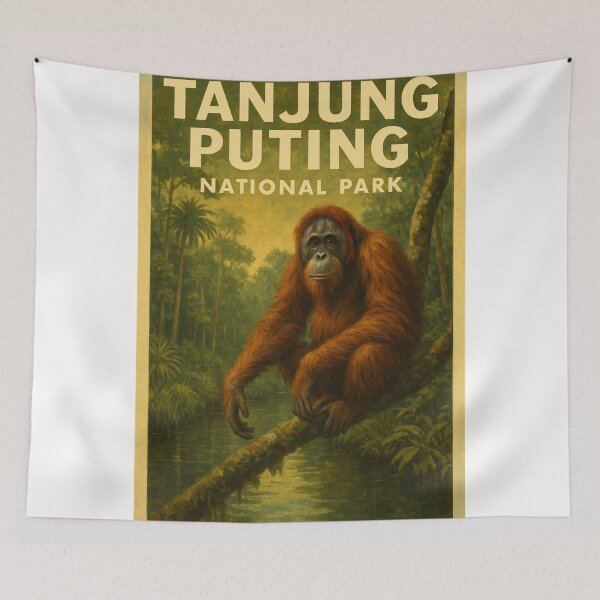 Item preview, Tanjung Puting Borneo Orangutan Portrait designed and sold by Places On Earth.