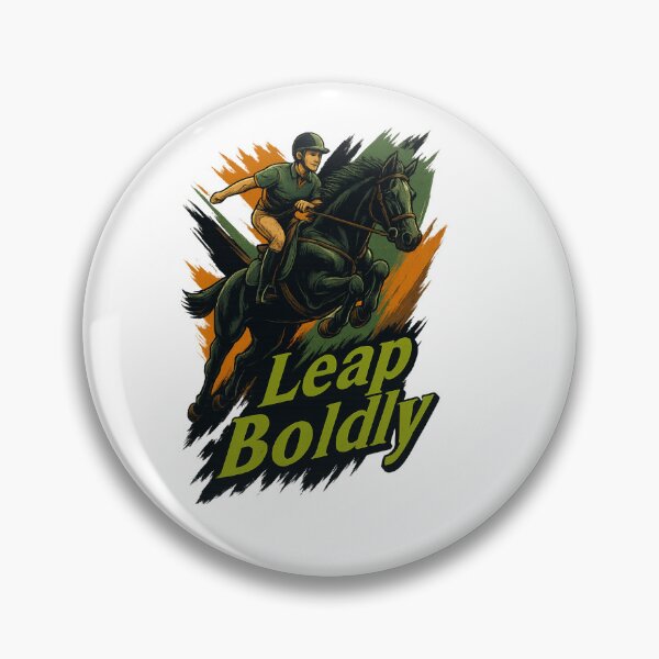 Item preview, Leap Boldly – Equestrian Jumping Power Art designed and sold by JenniferCreaArte .