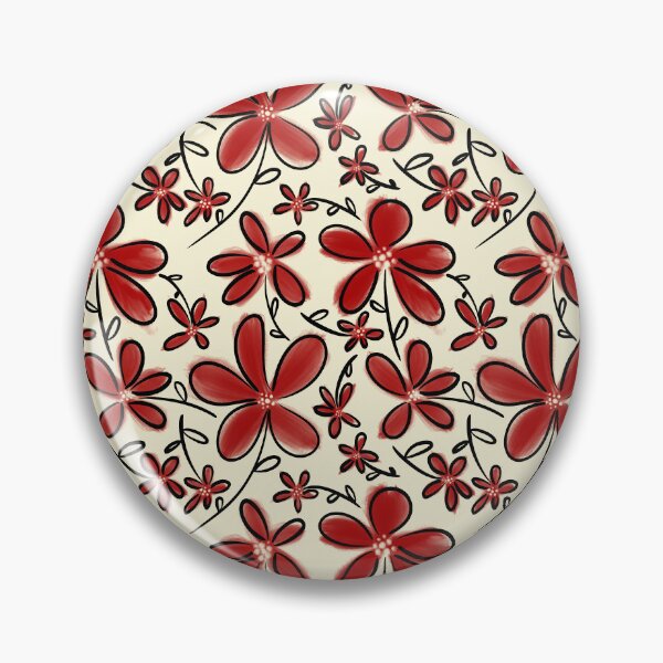 Item preview, Red flower pattern designed and sold by LAEC-Shop.