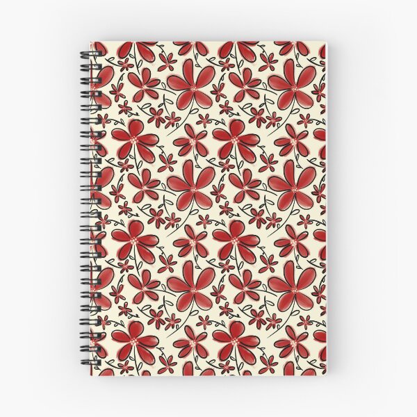 Item preview, Red flower pattern designed and sold by LAEC-Shop.