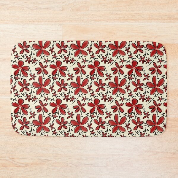 Item preview, Red flower pattern designed and sold by LAEC-Shop.