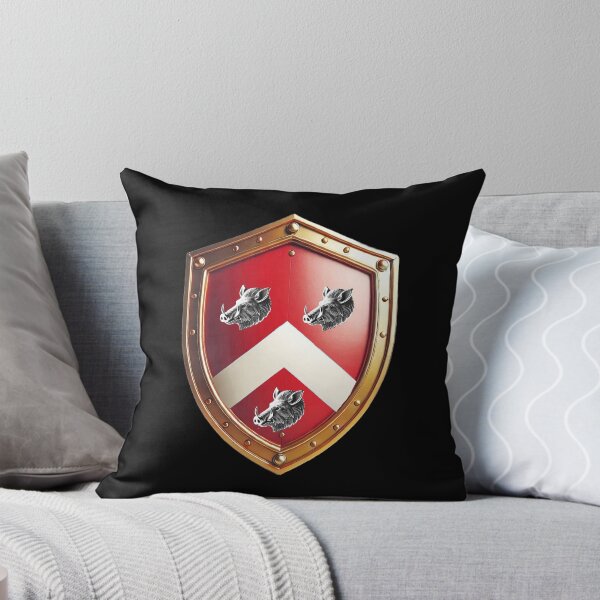 Item preview, Davis Shield  White Chevron and Silver Boars on Red Armor designed and sold by Highlandkings.