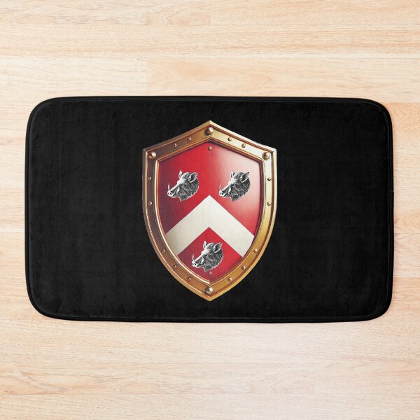 Item preview, Davis Shield  White Chevron and Silver Boars on Red Armor designed and sold by Highlandkings.