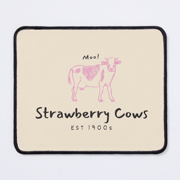Vista previa del artículo con la obra «Vacas de fresa», diseñado y vendido por HoneyAndBerries.
