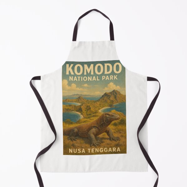 Item preview, Komodo Dragon and Padar Island Landscape designed and sold by Places On Earth.