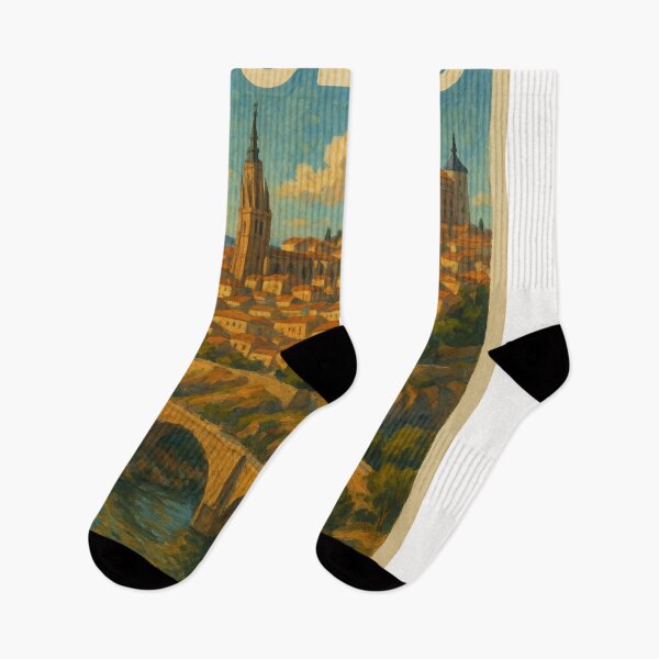 Item preview, Toledo Spain Tagus River Bridge Scene designed and sold by Places On Earth.