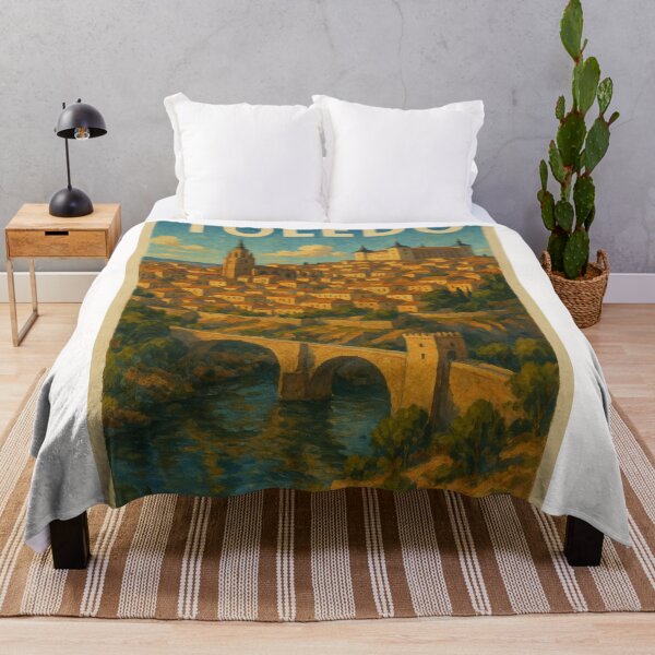 Item preview, Toledo Spain Tagus River Bridge Scene designed and sold by Places On Earth.