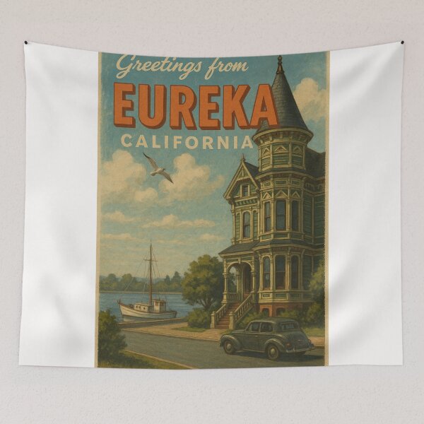 Item preview, Eureka California Historic Waterfront View designed and sold by Places On Earth.