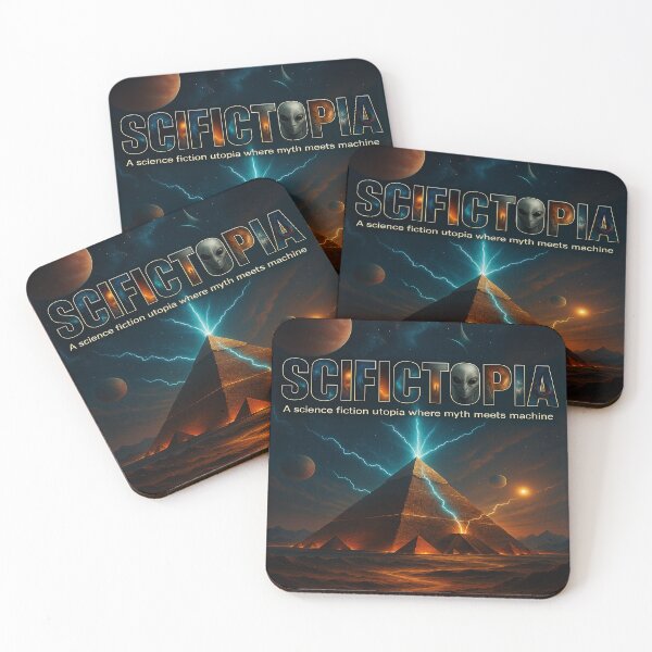 Item preview, Electric Pyramid | SCIFICTOPIA Collage Logo Sci-Fi Monument designed and sold by Scifictopia.