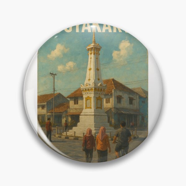 Item preview, Yogyakarta Tugu Monument with Locals designed and sold by Places On Earth.