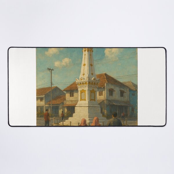 Item preview, Yogyakarta Tugu Monument with Locals designed and sold by Places On Earth.